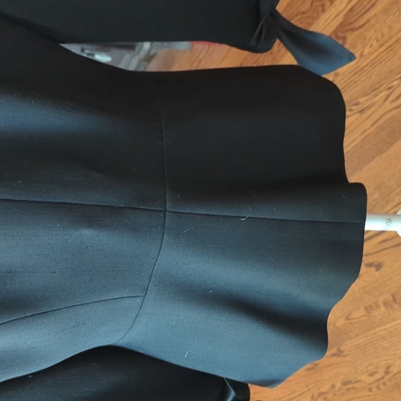 Giorgio Armani Italian Black Wool Blend Old Money Jacket W/ Silk Trim Sz 12 - Picture 5 of 11